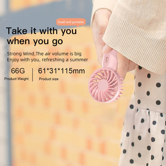 BABY I'M HOT! - Mini Handheld Fan with USB Charging for On-The-Go Comfort